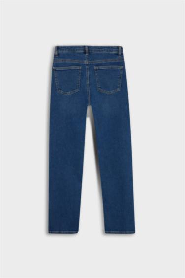 Comfort Straight Normal Bel Bilek Boy Jean Yıkamalı Pantolon