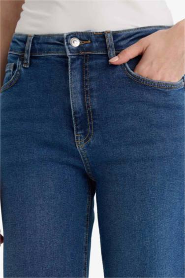 Comfort Straight Normal Bel Bilek Boy Jean Yıkamalı Pantolon