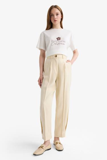 Regular Fit Crew Neck Floral Short Sleeve T-Shirt