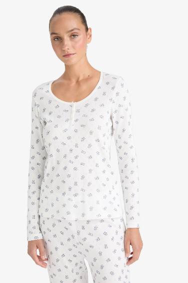 Ensemble Pyjama imprimé Top manches longues et Pantalon de Fall in Love