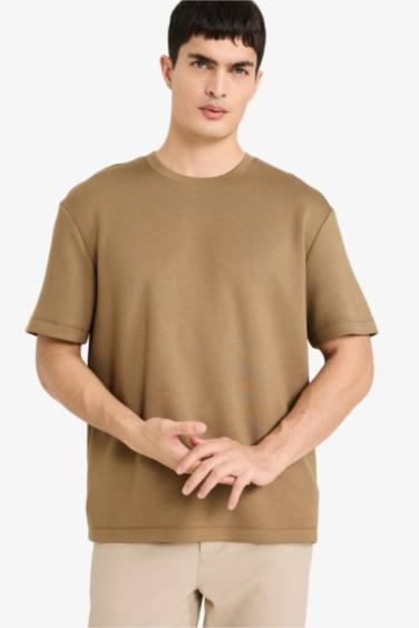 Regular Fit дөңгелек жағалы қысқа жеңді футболка