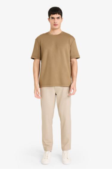 Regular Fit дөңгелек жағалы қысқа жеңді футболка