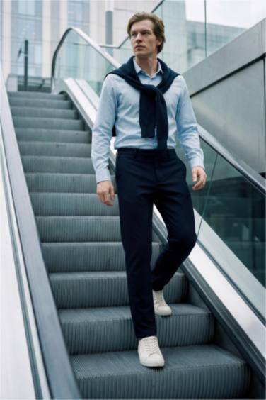 Kolay Ütülenebilir Slım Fıt Basıc Gömlek - Görsel 2