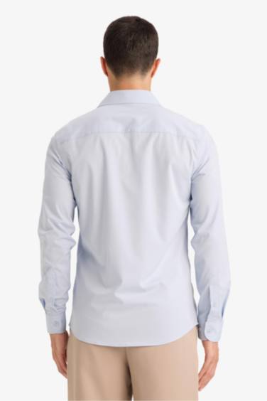 Kolay Ütülenebilir Slım Fıt Basıc Gömlek - Görsel 6