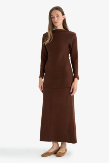 Pencil Maxi Knit Skirt