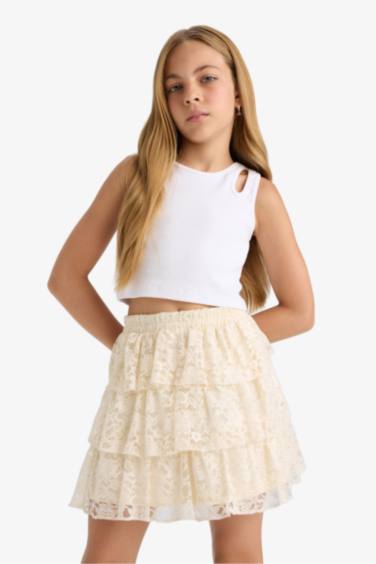 Girl Regular Fit Knitted Skirt