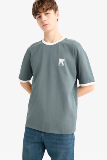 تيشيرت اوفر سايز نص ردن بياخة مستديرة