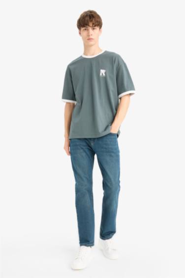 تيشيرت اوفر سايز نص ردن بياخة مستديرة