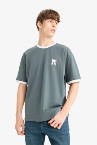 تيشيرت اوفر سايز نص ردن بياخة مستديرة