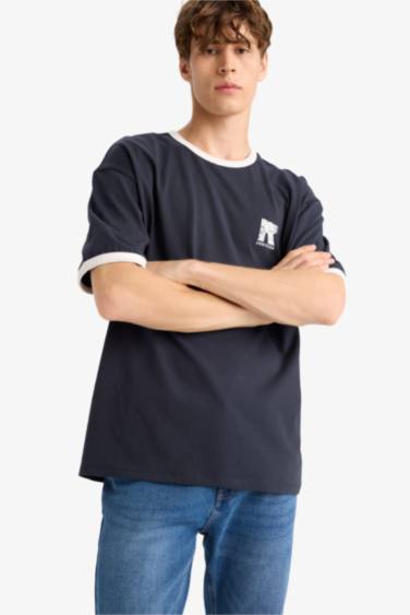 تيشيرت نص ردن أوفر سايز بياخة مستديرة