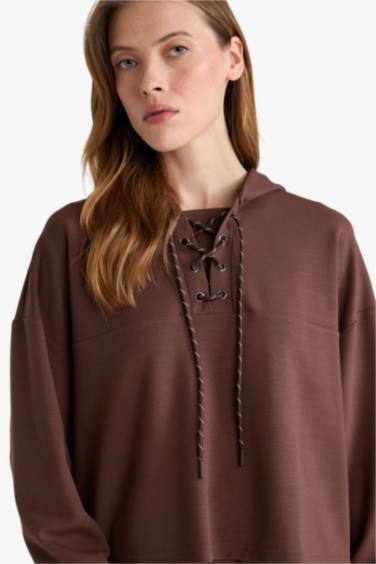 Fall in Love Modal Tie Detail Sweatshirt