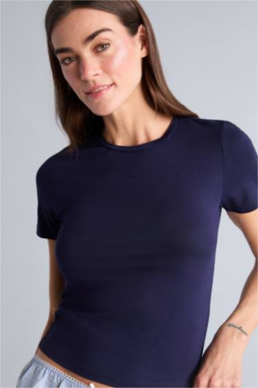 Basic Kısa Kollu Tişört - Görsel 4