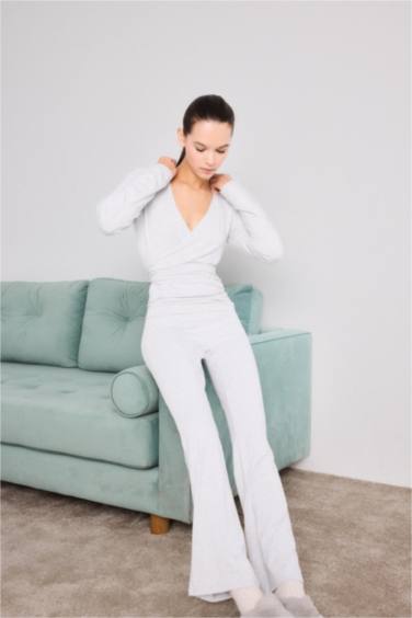 İspanyol Paça Tayt Pantolon-Fall in Love Loungewear