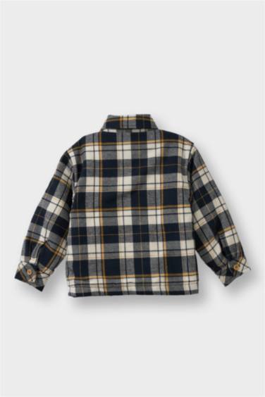 Erkek Bebek Ekose Desenli Flanel Uzun Kollu Gömlek