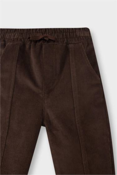 Pantalon en velours côtelé à taille élastique pour bébé garçon