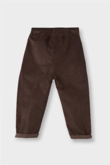 Pantalon en velours côtelé à taille élastique pour bébé garçon
