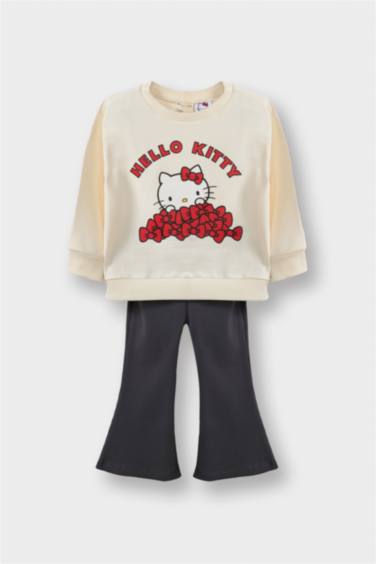 Kız Bebek Hello Kitty 2'li Takım Sweatshirt Eşofman Altı