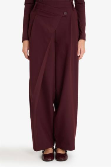 Baggy Fit қос қалталы орташа белді стандартты ұзындықтағы шалбар