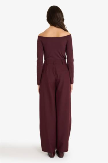 Baggy Fit қос қалталы орташа белді стандартты ұзындықтағы шалбар