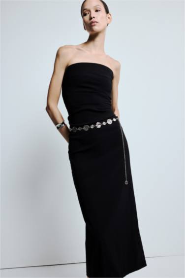 Kadın Silver Metal Zincir Kemer