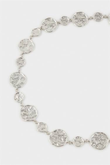 Kadın Silver Metal Zincir Kemer