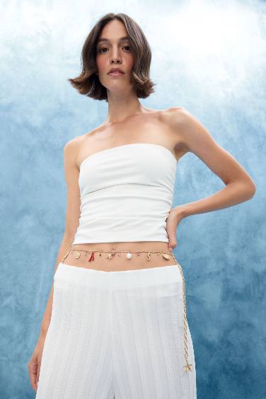 Kadın Deniz Temalı Charmlı Gold Bel Zinciri