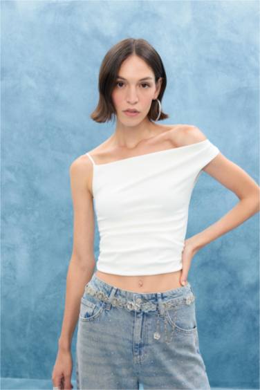 Kadın Çiçekli Silver Bel Zinciri