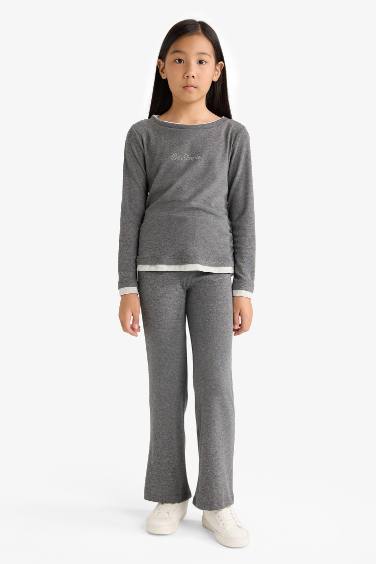 Girl Printed T-Shirt Sweatpants 2 Piece Set