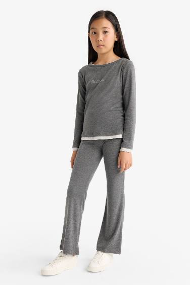 Girl Printed T-Shirt Sweatpants 2 Piece Set