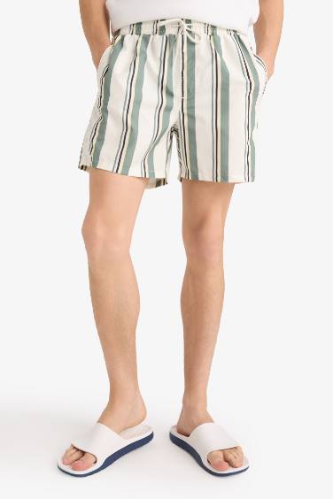 شورت بحر قصير ميكروفيبر ببطانة شبكية