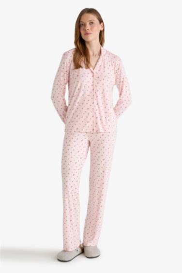 سيت بجامة بناتي قصة عادية ردن طويل من Fall in Love - قطعتين