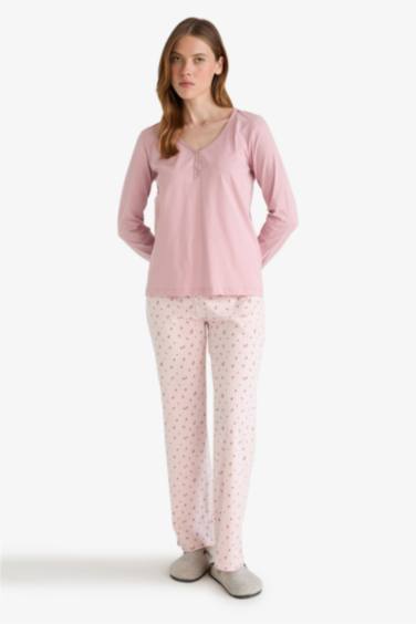 Ensemble Pyjama Top manches longues et Pantalon à motifs de Fall in Love
