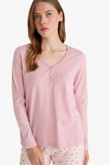 Ensemble Pyjama Top manches longues et Pantalon à motifs de Fall in Love