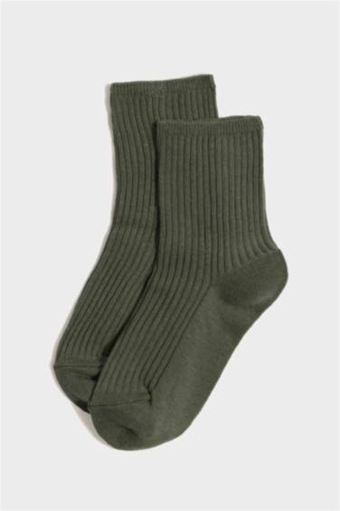 Kız Çocuk 5'li Pamuklu Uzun Çorap