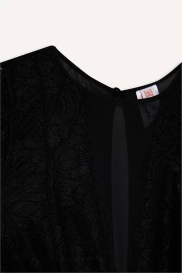 Bağcıklı Dantel Detaylı Bodysuit-Fall in Love