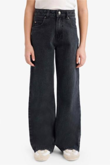 سروال بنات واسع قصة مستقيمة