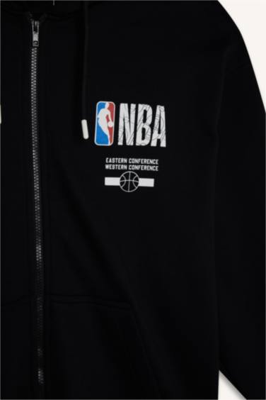NBA Wordmark Oversıze Geniş Kalıp Kapüşonlu Hırka