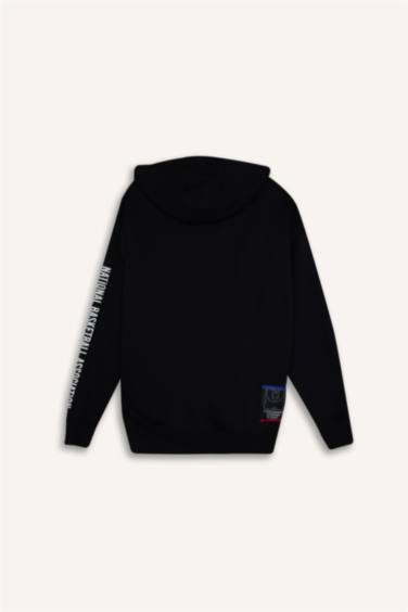 NBA Wordmark Oversıze Geniş Kalıp Kapüşonlu Hırka