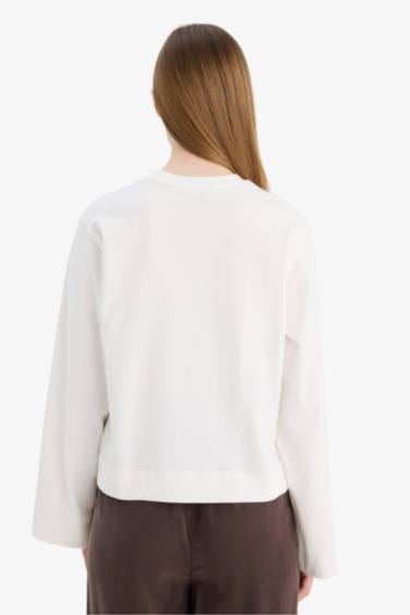 %100 Pamuk Regular Fıt Uzun Kollu Tunik - Görsel 5