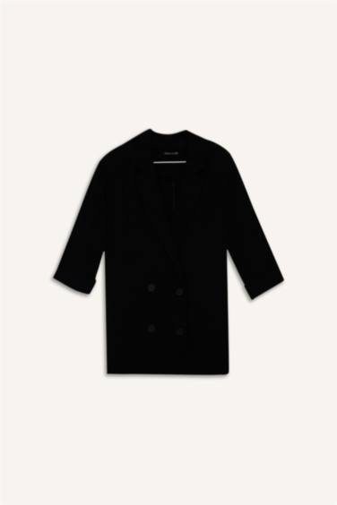 Regular Fit Jacket Collar Cotton Blazer