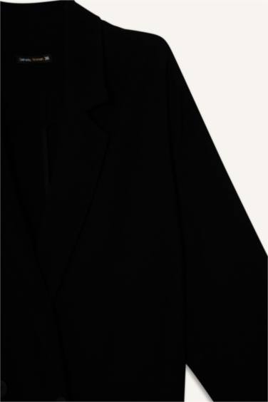 Regular Fit Jacket Collar Cotton Blazer