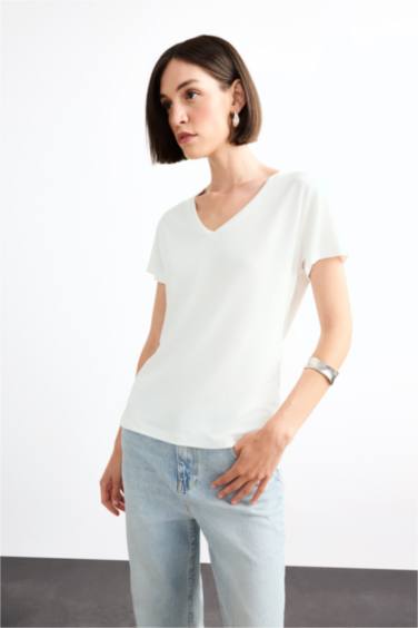 V-Neck Modal Short Sleeve T-Shirt