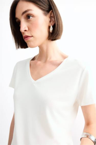 V-Neck Modal Short Sleeve T-Shirt