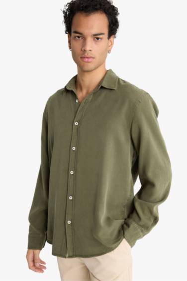 Regular Fit Twill Long Sleeve Shirt