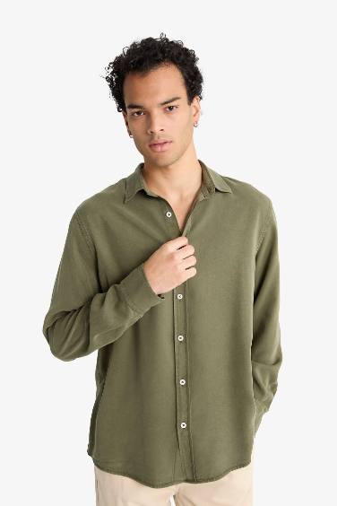 Regular Fit Twill Long Sleeve Shirt