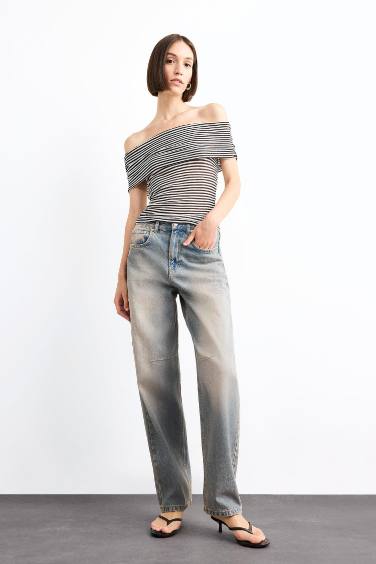 Baggy Fit Denim Trousers