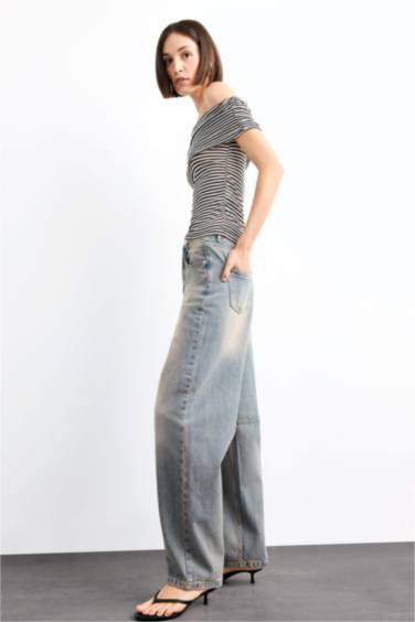 Baggy Fit Denim Trousers
