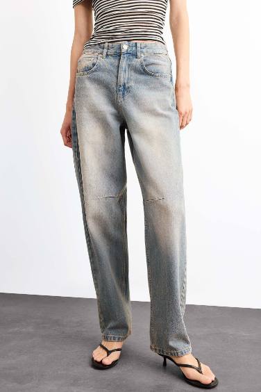 Baggy Fit Denim Trousers