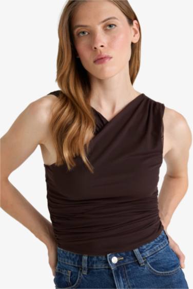 Halter Collar Tank Top