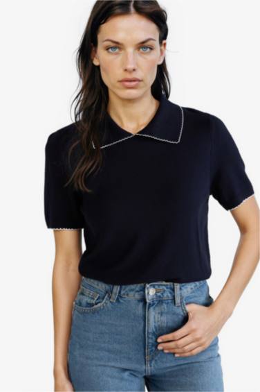 Regular Fit Polo Collar Knitwear Pullover